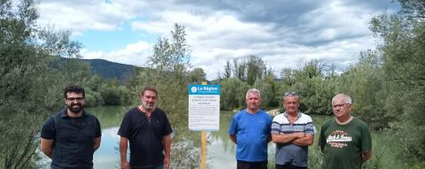 Réunion lancement chantier plan d'eau du Sauget